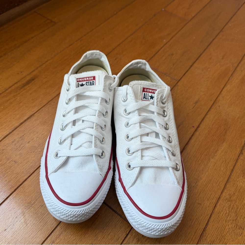 Convers All Star Low Top White Canvas Sneakers Women’s Size 8 Men’s Size 6 Shoes - Picture 4 of 12